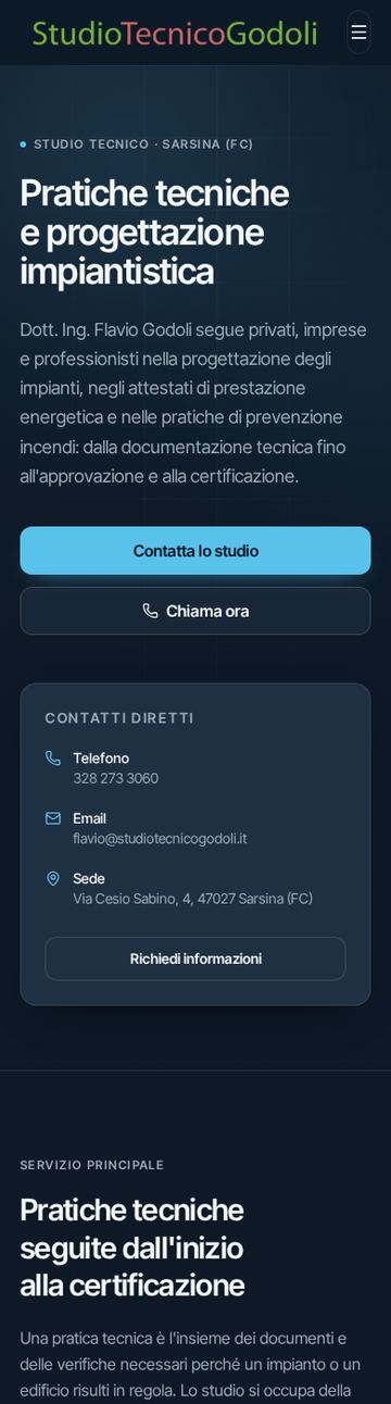Anteprima del sito Studio Tecnico Godoli su smartphone